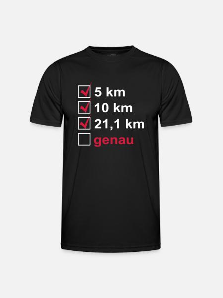 Marathon - Männer Funktions-T-Shirt - Schwarz