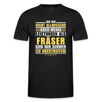 Unsurpassed performance as a cutter - Men's Functional T-Shirt - black - Front - AI Model Male 178 dark (178cm)