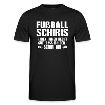 Fußball Schiedsrichter Referee Schiri - Männer Funktions-T-Shirt - Schwarz - Vorne - AI Model Male 178 dark (178cm)