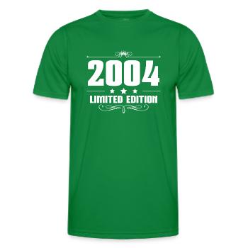 2004 Jahrgang 18. Geburtstag Geschenkidee - Männer Funktions-T-Shirt - Kelly Green - Vorne - AI Model Male 178 dark (178cm)