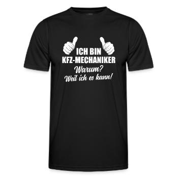 Autoschrauber Kfz Mechaniker Geschenk - Männer Funktions-T-Shirt - Schwarz - Vorne - AI Model Male 178 dark (178cm)