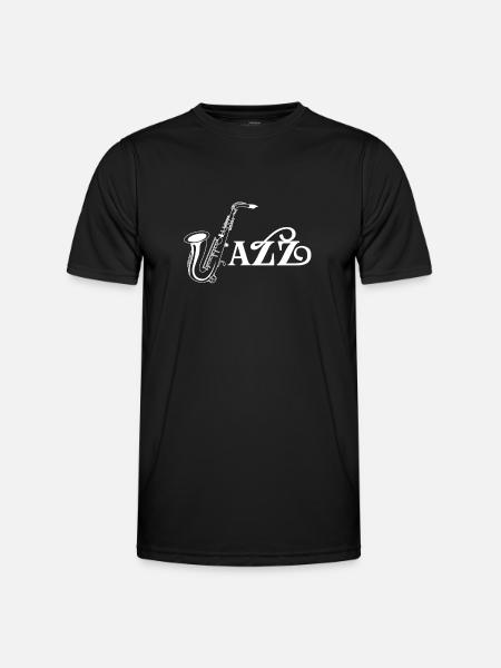 Jazz Saxophone - Jazz Music T-Shirt - Men's Functional T-Shirt - black