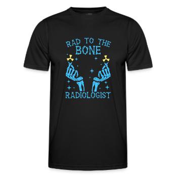 Rad To The Bone Radiologist Radiology X-Ray Doc - Men's Functional T-Shirt - black - Front - AI Model Male 178 dark (178cm)