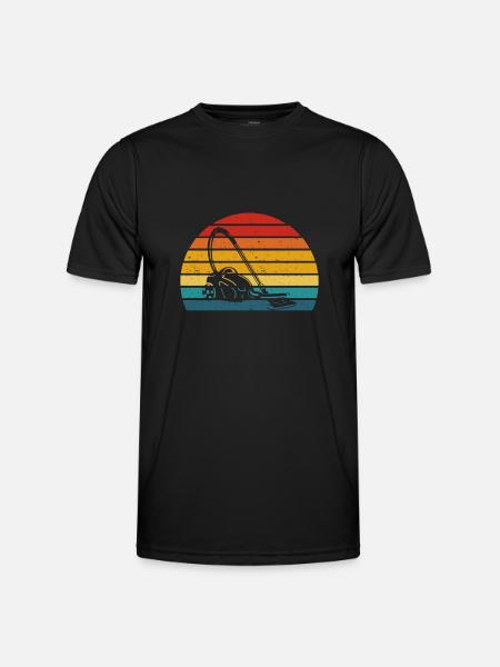 Staubsauger Haushalt Hausputz Hausfrau Hausmann - Männer Funktions-T-Shirt - Schwarz