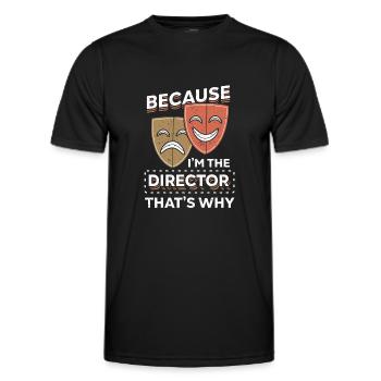 Metteur en scène de théâtre Acteur Drame Scène - T-shirt sport Homme - noir - Devant - AI Model Male 178 dark (178cm)