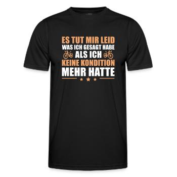 Fahrrad Humor Radsport Fahrradfahrer Geschenk - Männer Funktions-T-Shirt - Schwarz - Vorne - AI Model Male 178 dark (178cm)