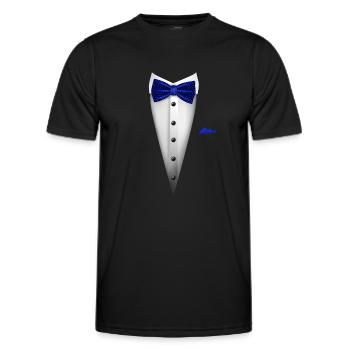 Tuxedo design with Bowtie For Weddings And - Men's Functional T-Shirt - black - Front - AI Model Male 178 dark (178cm)
