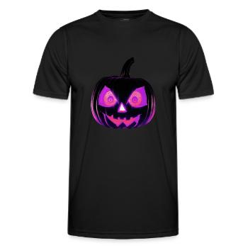 Hallowen Spooky Pumpkin Design Gift for Hallows - Men's Functional T-Shirt - black - Front - AI Model Male 178 dark (178cm)