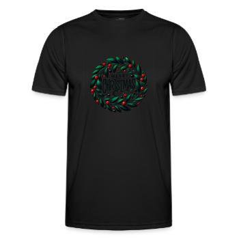 Frohe Weihnachten Design Lustiges Geschenk für Weihnachtsliebhaber - Männer Funktions-T-Shirt - Schwarz - Vorne - AI Model Male 178 dark (178cm)