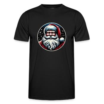 Weihnachtsmann Design Lustiges Geschenk für Weihnachtsliebhaber - Männer Funktions-T-Shirt - Schwarz - Vorne - AI Model Male 178 dark (178cm)