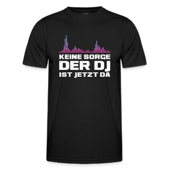 Keine Sorge Der DJ ist da Musikmixer Dj Geschenk - Männer Funktions-T-Shirt - Schwarz - Vorne - AI Model Male 178 dark (178cm)
