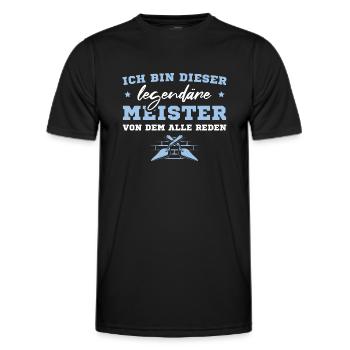 Maurer Handwerk Legendärer Meister - Männer Funktions-T-Shirt - Schwarz - Vorne - AI Model Male 178 dark (178cm)