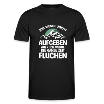 Ich werde nicht aufgeben | Wandern Berge Natur - Männer Funktions-T-Shirt - Schwarz - Vorne - AI Model Male 178 dark (178cm)