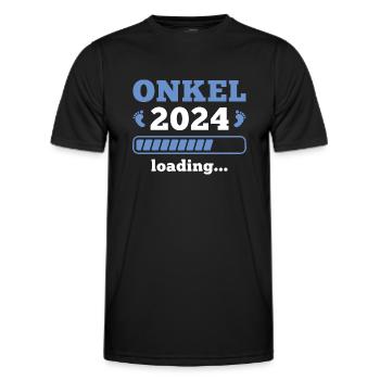 Schwangerschaftsverkündung 2024 Werdender Onkel - Männer Funktions-T-Shirt - Schwarz - Vorne - AI Model Male 178 dark (178cm)