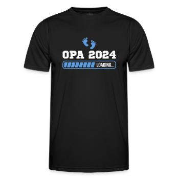 Opa 2024 loading Schwanger Werdender Großvater - Männer Funktions-T-Shirt - Schwarz - Vorne - AI Model Male 178 dark (178cm)