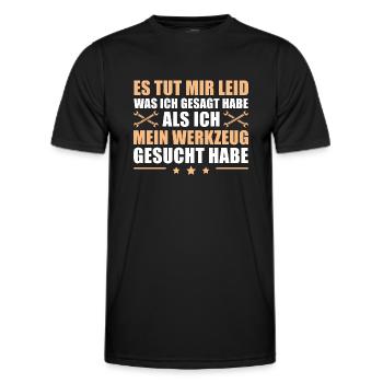 Schrauber Handwerker Humor Kfz Mechaniker - Männer Funktions-T-Shirt - Schwarz - Vorne - AI Model Male 178 dark (178cm)