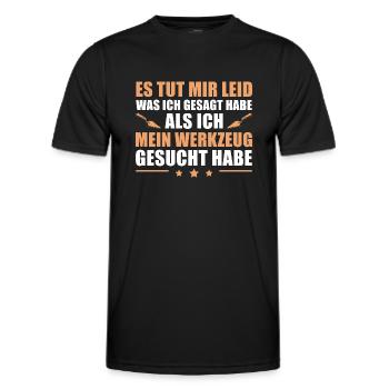 Maurermeister Baustelle Humor Maurer Geschenk - Männer Funktions-T-Shirt - Schwarz - Vorne - AI Model Male 178 dark (178cm)