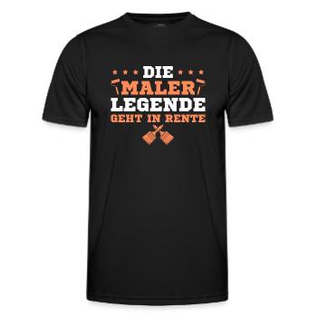Maler in Rente Lackierer Ruhestand - Männer Funktions-T-Shirt - Schwarz - Vorne - AI Model Male 178 dark (178cm)