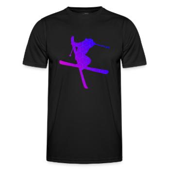Slopestyle Herren Ski Jumping Ski Freestyle - Männer Funktions-T-Shirt - Schwarz - Vorne - AI Model Male 178 dark (178cm)