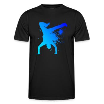 Breakdance Break Dance Women Men's Bboy - Men's Functional T-Shirt - black - Front - AI Model Male 178 dark (178cm)