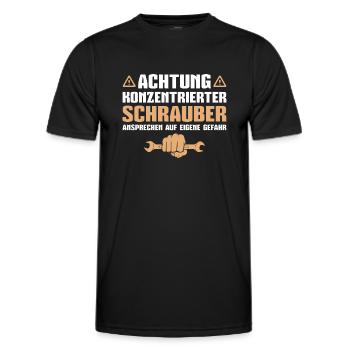 Tuning Kfz Mechaniker Autoschrauber - Männer Funktions-T-Shirt - Schwarz - Vorne - AI Model Male 178 dark (178cm)