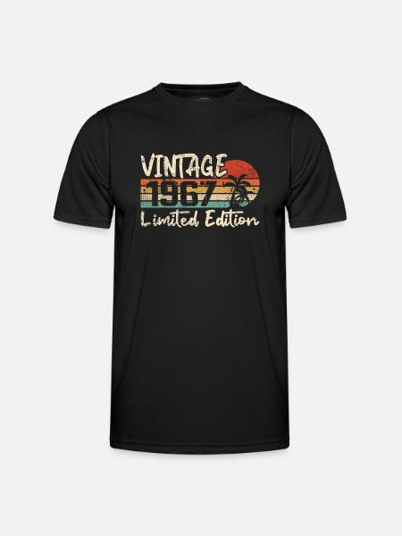 Vintage 1967 Vintage 1967 fødselsdagsgave - Funktionsshirt til herrer - sort