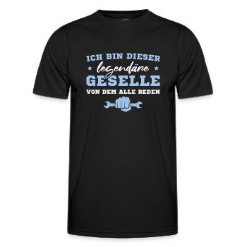 Kfz Mechaniker Gesellenprüfung Fortbildung Geselle - Männer Funktions-T-Shirt - Schwarz - Vorne - AI Model Male 178 dark (178cm)