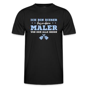 Malermeister Lackierer Legendärer Maler Geschenk - Männer Funktions-T-Shirt - Schwarz - Vorne - AI Model Male 178 dark (178cm)