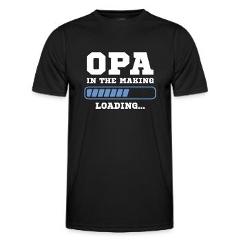 Werdender Opa Schwangerschaft verkünden - Männer Funktions-T-Shirt - Schwarz - Vorne - AI Model Male 178 dark (178cm)