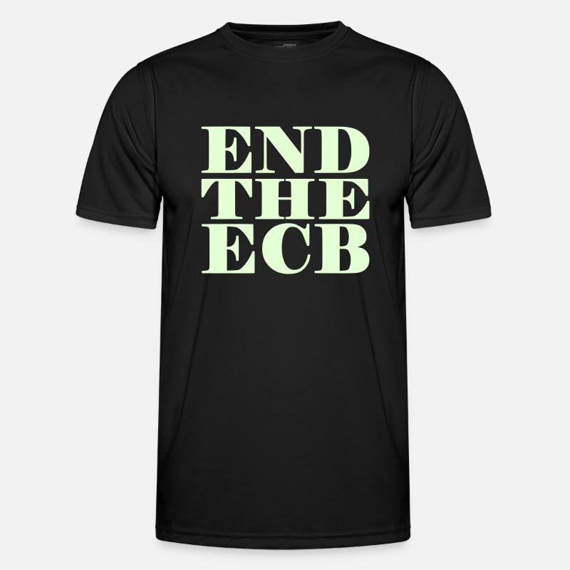 End the ECB - Männer Funktions-T-Shirt - Schwarz