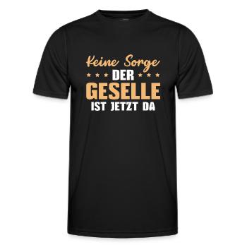 Ausbildung bestandene Gesellenprüfung Geselle - Männer Funktions-T-Shirt - Schwarz - Vorne - AI Model Male 178 dark (178cm)