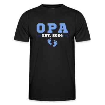 Opa seit 2024 Schwangerschaftsverkündung - Männer Funktions-T-Shirt - Schwarz - Vorne - AI Model Male 178 dark (178cm)