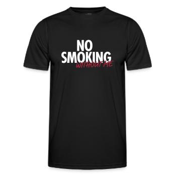 no smoking without me - Männer Funktions-T-Shirt - Schwarz - Vorne - AI Model Male 178 dark (178cm)