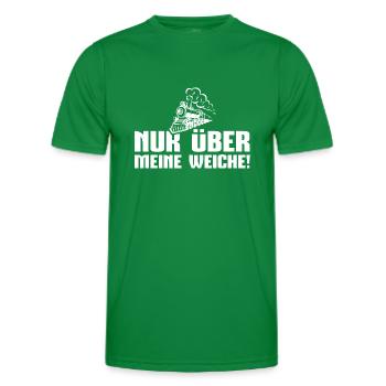 EIsenbahn Modellbahn Lok Modelleisenbahner - Männer Funktions-T-Shirt - Kelly Green - Vorne - AI Model Male 178 dark (178cm)