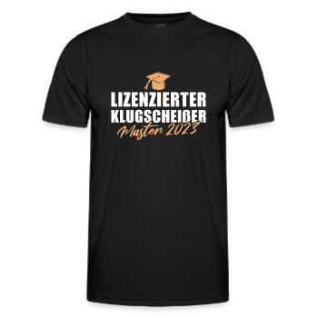 Master Abschluss 2023 Bestandene Masterprüfung - Männer Funktions-T-Shirt - Schwarz - Vorne - AI Model Male 178 dark (178cm)