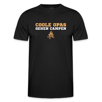 Camping Coole Opas gehen Campen - Männer Funktions-T-Shirt - Schwarz - Vorne - AI Model Male 178 dark (178cm)