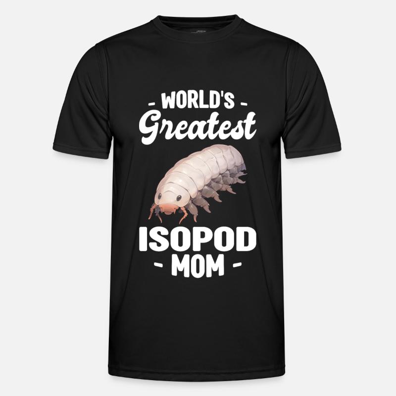 Isopoden Geschenk | Kellerasseln Asseln Mauerassel - Männer Funktions-T-Shirt - Schwarz