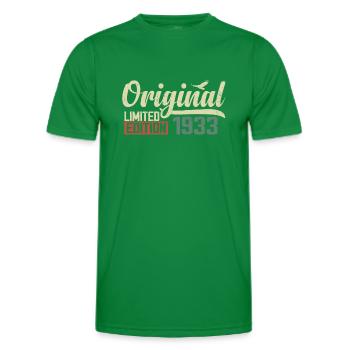 Né en 1933 Vintage Anniversaire Rétro 1933 Cadeau - T-shirt sport Homme - vert - Devant - AI Model Male 178 dark (178cm)