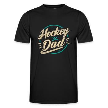 Field Hockey Dad Field Hockey Player Hockey Father Papa - Men's Functional T-Shirt - black - Front - AI Model Male 178 dark (178cm)