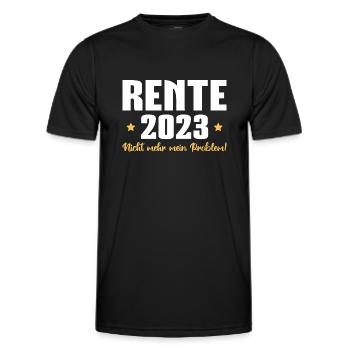 Rente 2023 Ruhestand - Männer Funktions-T-Shirt - Schwarz - Vorne - AI Model Male 178 dark (178cm)