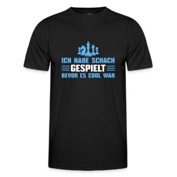 Schach gespielt bevor es cool war - Männer Funktions-T-Shirt - Schwarz - Vorne - AI Model Male 178 dark (178cm)