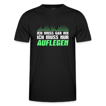 Discjockey Ich muss auflegen DJ - Männer Funktions-T-Shirt - Schwarz - Vorne - AI Model Male 178 dark (178cm)