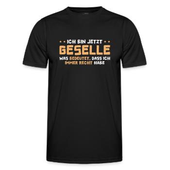 Bestandene Gesellenprüfung Handwerk Humor Geselle - Männer Funktions-T-Shirt - Schwarz - Vorne - AI Model Male 178 dark (178cm)