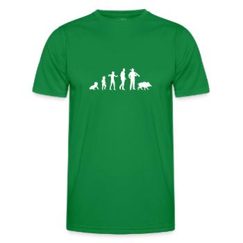 evolution jäger humor jäger mann opa geschenk - Männer Funktions-T-Shirt - Kelly Green - Vorne - AI Model Male 178 dark (178cm)