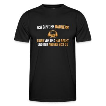 Bauherr Hausbau Hauskauf - Männer Funktions-T-Shirt - Schwarz - Vorne - AI Model Male 178 dark (178cm)