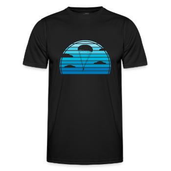 Fallschirm Skydiving Fallschirmspringer - Männer Funktions-T-Shirt - Schwarz - Vorne - AI Model Male 178 dark (178cm)