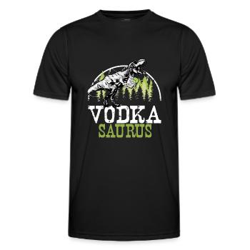 Vodka Saurus Dinosaur Funny Vodka Lemon Trex - Men's Functional T-Shirt - black - Front - AI Model Male 178 dark (178cm)