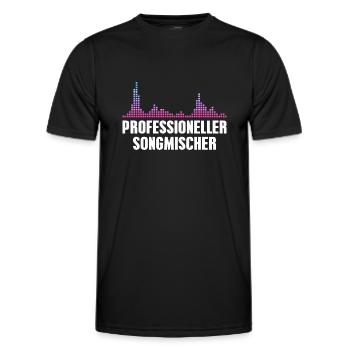 Discjockey Professioneller Songmischer DJ - Männer Funktions-T-Shirt - Schwarz - Vorne - AI Model Male 178 dark (178cm)