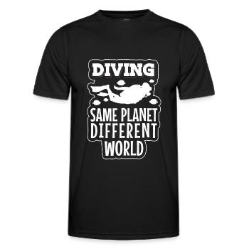 Taucher Wasser Korallen - Männer Funktions-T-Shirt - Schwarz - Vorne - AI Model Male 178 dark (178cm)