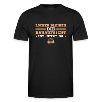 Baustelle Bauleitung Bauaufsicht Geschenk - Männer Funktions-T-Shirt - Schwarz - Vorne - AI Model Male 178 dark (178cm)